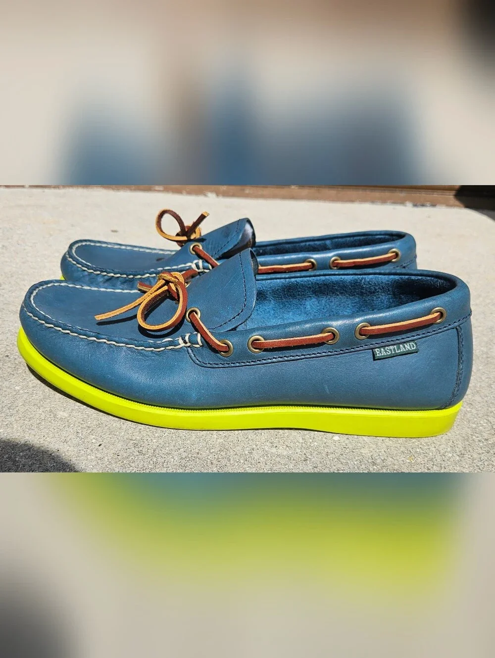 Eastland Blue Size 9D Men's Yarmouth Camp Moc Slip On Bomber Pre-owned